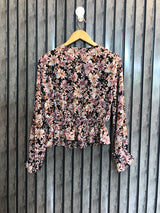 Chest 17  Length 20  Fabric Chiffon Premium Quality Women's Full Sleeve Top