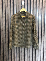 Chest 19  Length 25  Fabric Chiffon Branded Women's Stretch Fit Full Sleeve Top
