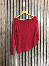 Chest 18  Length 23  Fabric Chiffon Stylish Ladies Full Sleeve Western Top