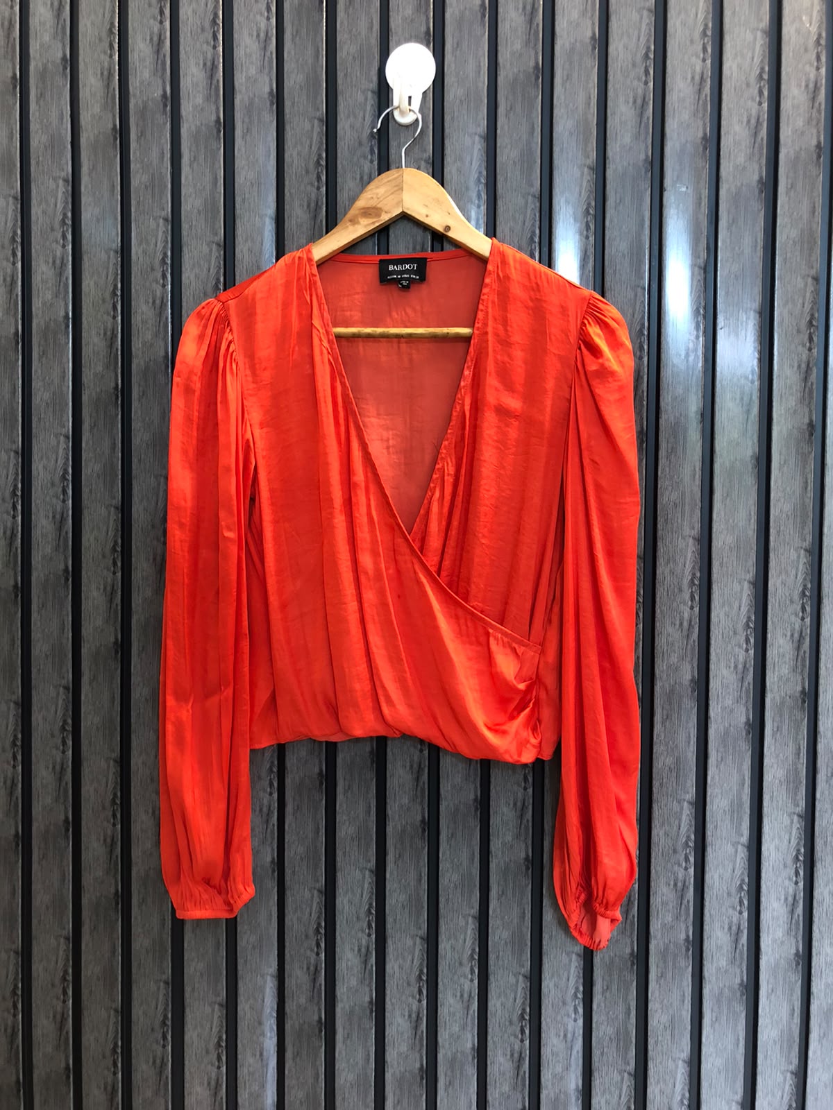 Chest 17  Length 18  Fabric Silk Women's Western Full Sleeve Top