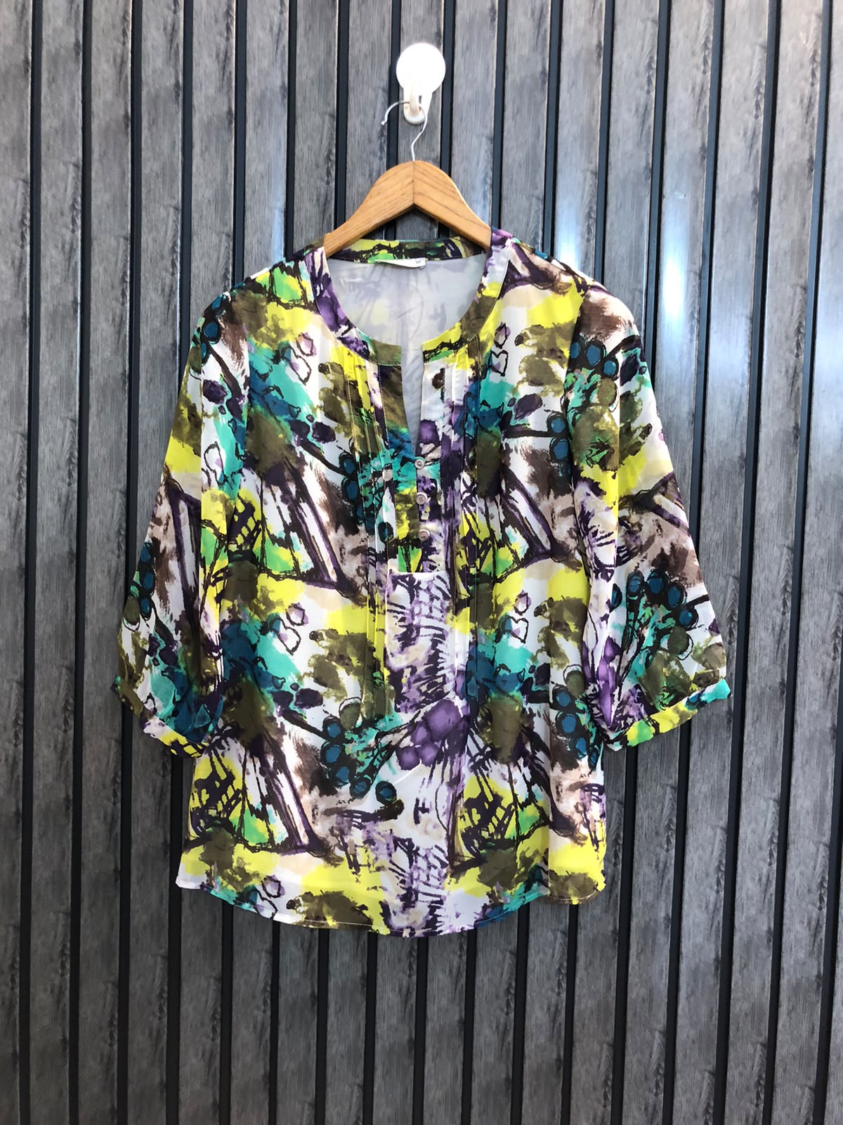 Chest 17  Lenght 25  Fabric chiffon Branded Women’s Full Sleeve Casual Fashion Top