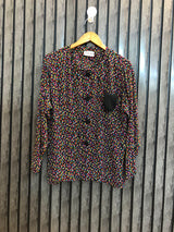 Chest 22  Lenght 24.5  Fabric Georgette Fashionable Long Sleeve Western Top for Women