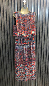 Chest 21  Lenght 48  Fabric chiffon Women’s Fashion Western Long Maxi Dress