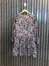 Chest 16  Lenght 32  Fabric chiffon Women Long Top Clothing