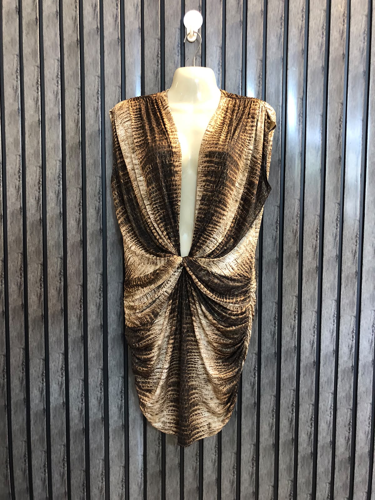 Chest 21  Lenght 34  Fabric Silk Jersey Elegant Fitted Mini Dress for Women