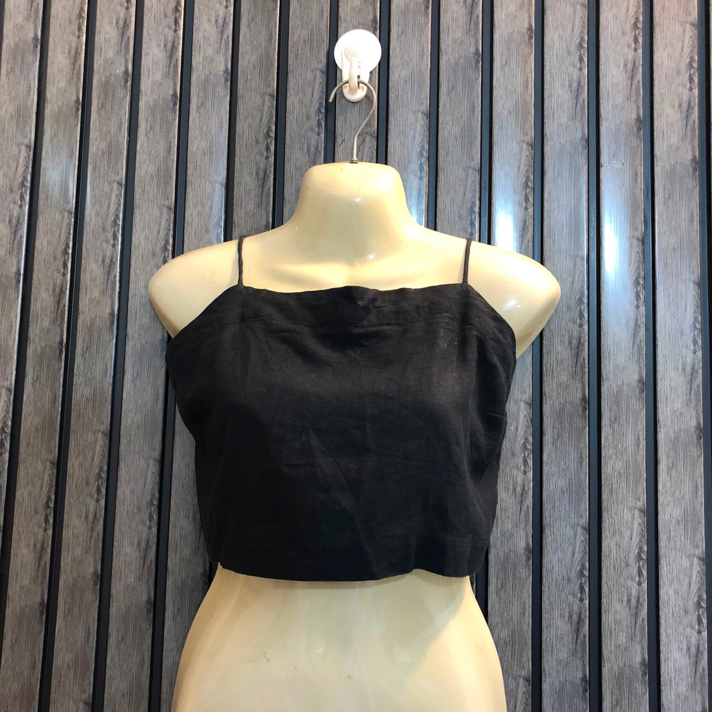 Chest 17  Length 11  Fabric Cotton Trendy Casual Crop Top for Women