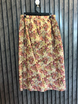 Waist 32  Length 32  Fabric Cotton Silk Trendy Floral Print Skirt