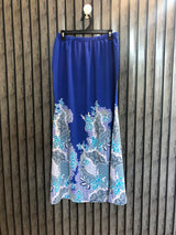 Waist 34  Length 40 Fabric Silk Elegant Pleated Midi Skirt for Women