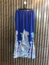 Waist 34  Length 40 Fabric Silk Elegant Pleated Midi Skirt for Women