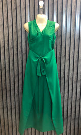 Chest 16  Length 56  Fabric jorjet Elegant Women's Long Maxi Dress
