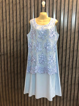 Chest 20  Length 45  Fabric Silk Women's Long Dress Maxi