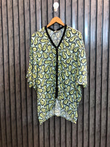 Chest Medium Baggy style  Length 24 to 31  Fabric rayon Women’s Chic Half Sleeve Western Top