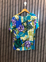 Chest 19  Length 25 Fabric Linen Women’s Contemporary Western Half Sleeve Top