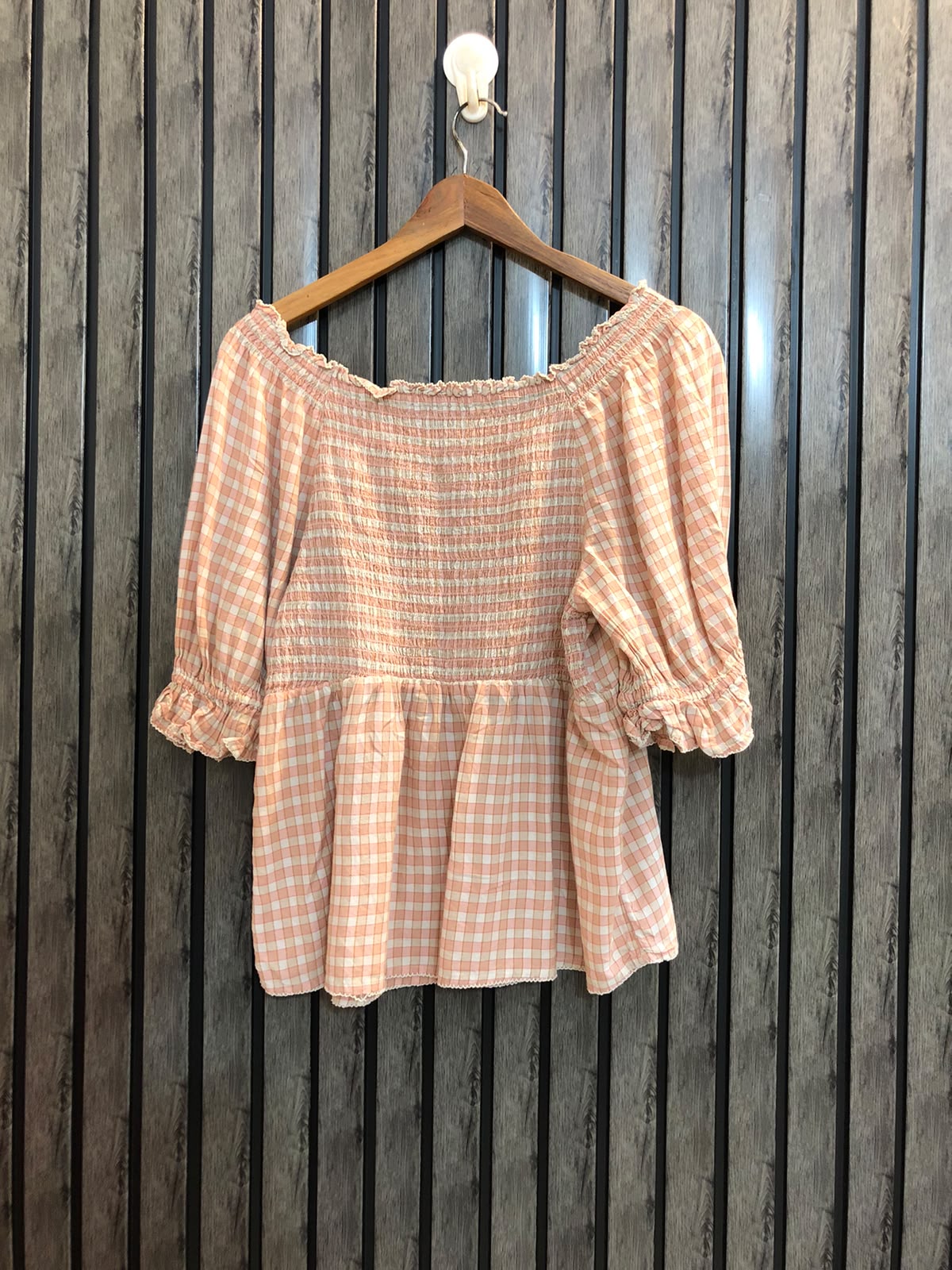 Chest Large Length 22  Fabric Linen Women’s Soft Western Half Sleeve Top