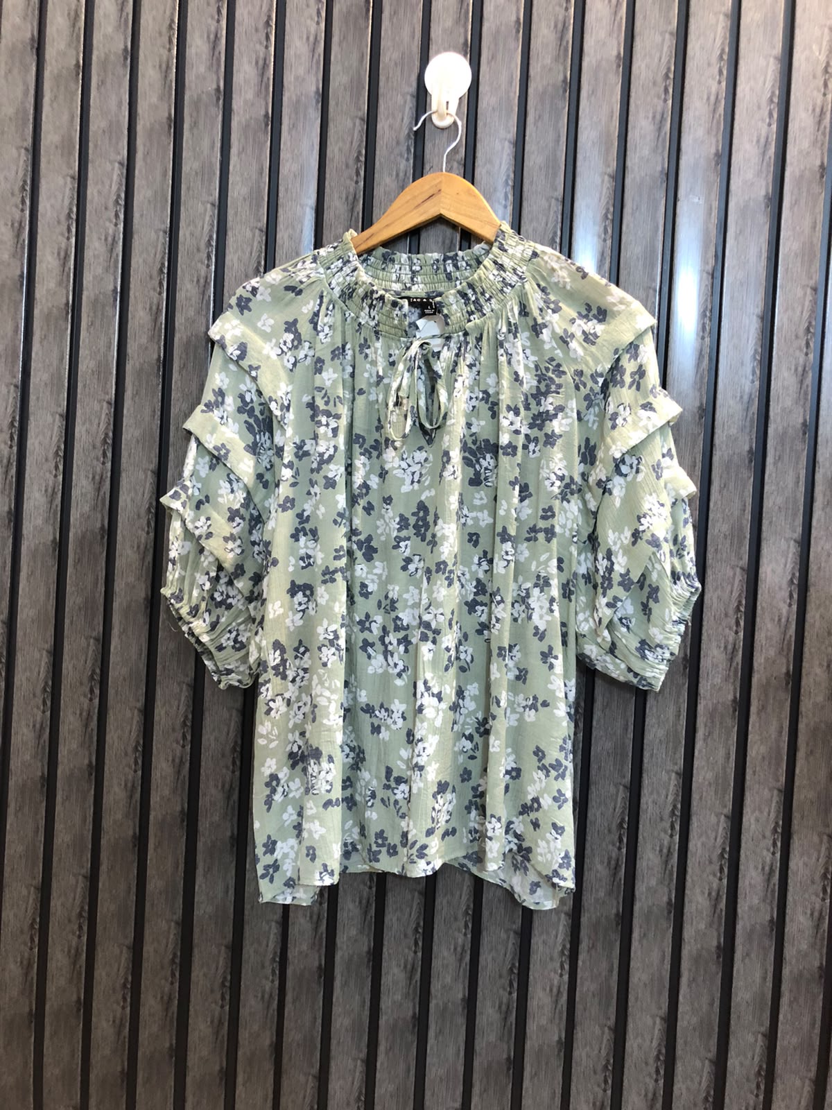 Chest 23   Length 24  Fabric Cotton Silk Western Style Women’s Branded Half Sleeve Top