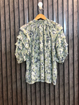 Chest 23   Length 24  Fabric Cotton Silk Western Style Women’s Branded Half Sleeve Top