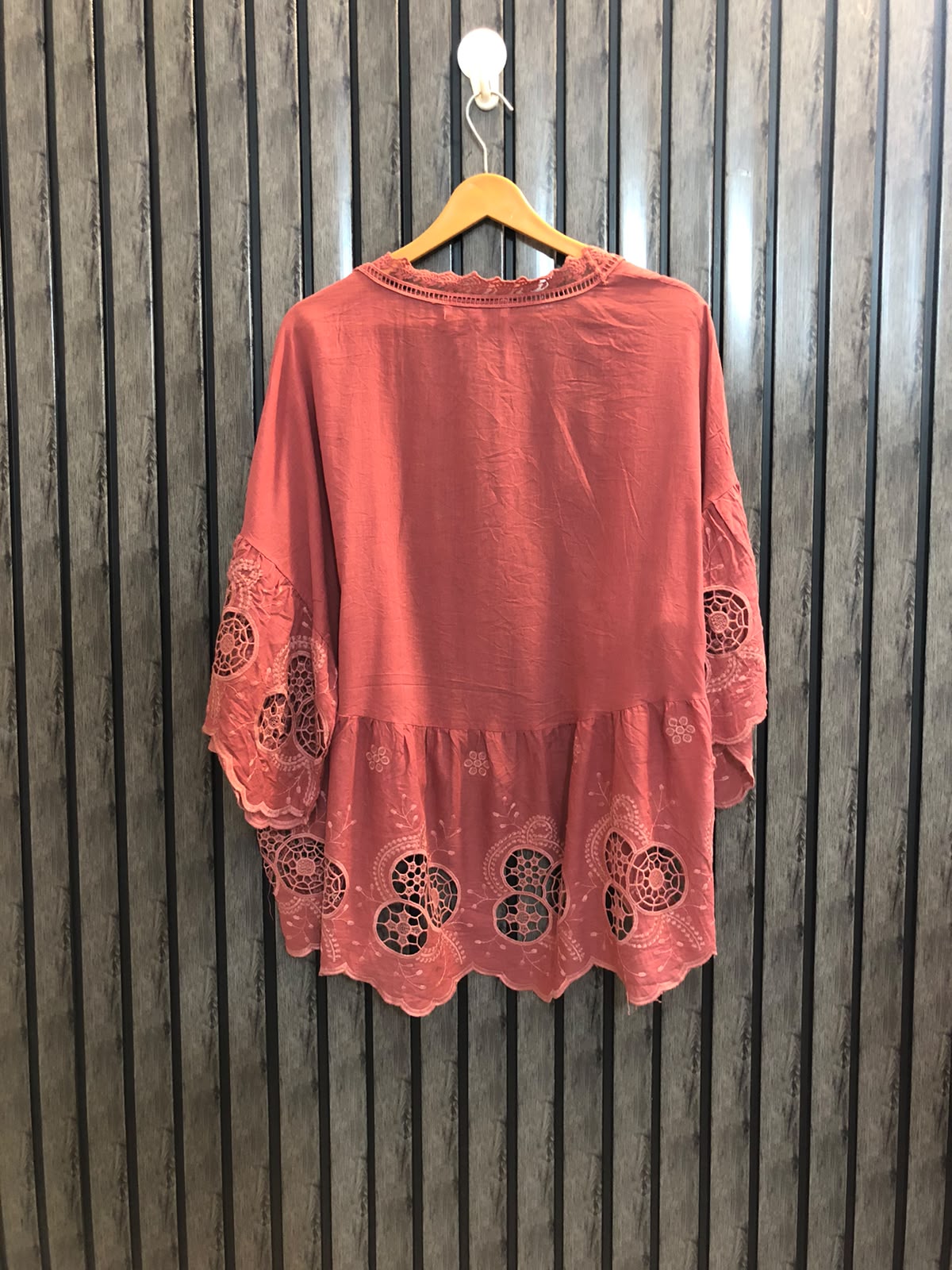 Chest Small Length 26  Fabric Cotton Fashionable Western Half Sleeve Top for Women