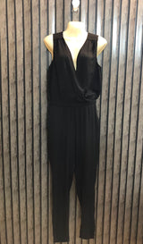 Chest 19  Length 53  Fabric Cotton Silk  Western Black  Jumpsuit