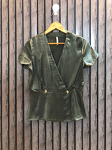 Chest 18  Length 22  Fabric Silk Women’s Signature Western Crop Top