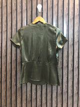 Chest 18  Length 22  Fabric Silk Women’s Signature Western Crop Top