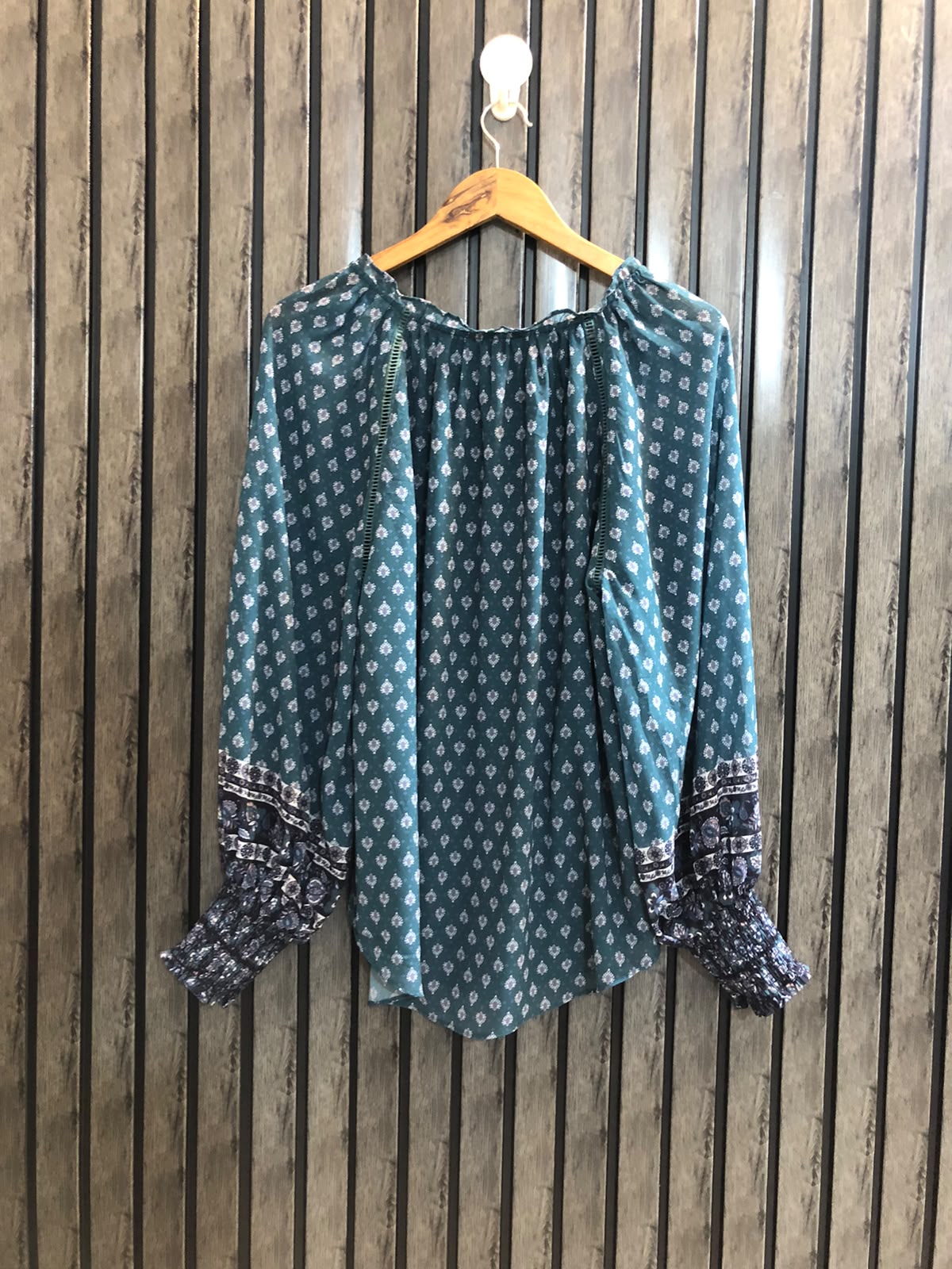 Chest 21  Length 26  Fabric Chiffon Women's Elegant Western Top