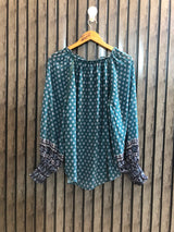 Chest 21  Length 26  Fabric Chiffon Women's Elegant Western Top