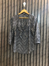 Chest 20  Length 25  Fabric Silk Women's Modern Casual Top