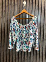 Chest 22  Length 18  Fabric Rayon Women's Trendy Casual Top