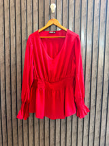 Chest 22   Length 28  Fabric Silk Women's Sophisticated Full Sleeve Top