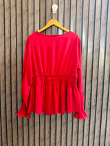 Chest 22   Length 28  Fabric Silk Women's Sophisticated Full Sleeve Top