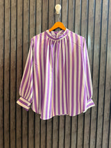 Chest 23   Length 26  Fabric Silk Women's Chic Full Sleeve Top