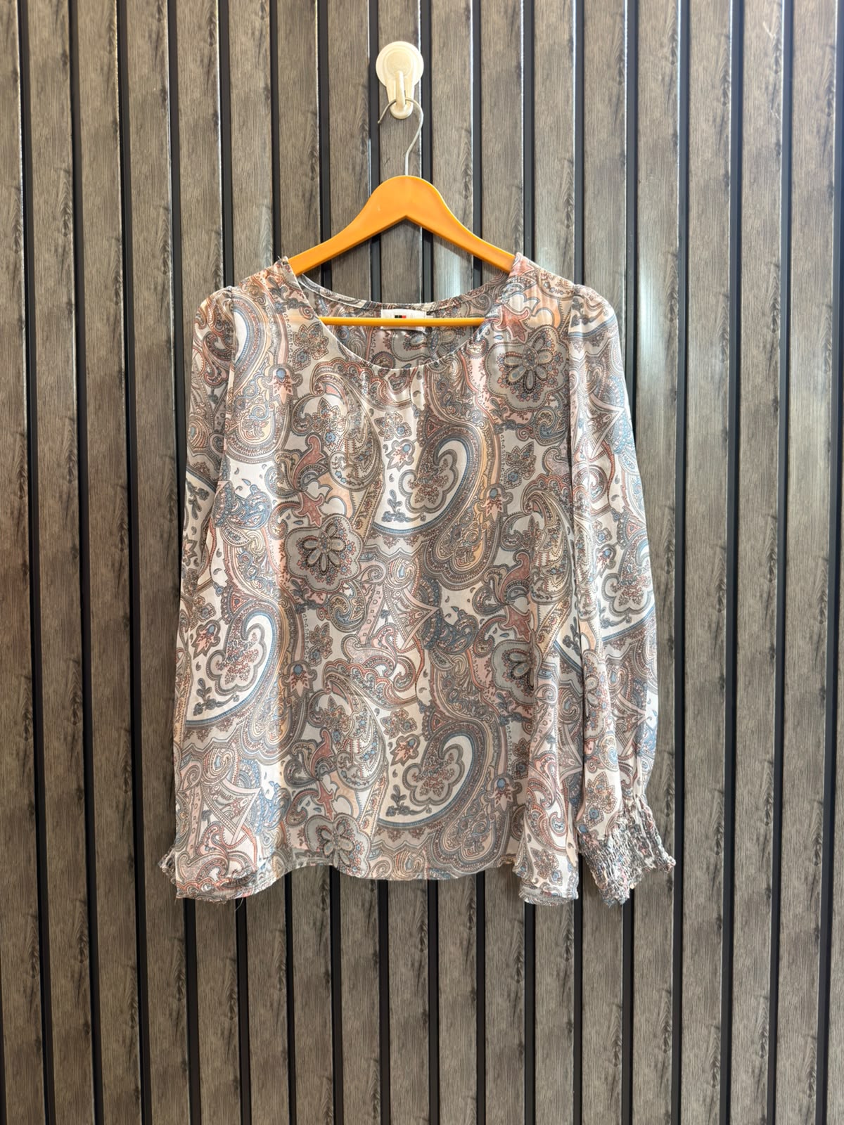 Chest 20   Length 24  Fabric Chiffon Women's Essential Full Sleeve Top