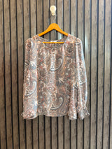Chest 20   Length 24  Fabric Chiffon Women's Essential Full Sleeve Top