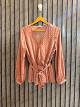 Chest 18   Length 24  Fabric Chiffon Women's Luxe Full Sleeve Top