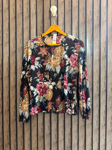Chest 20   Length 22  Fabric Silk Jersey Women's Statement Full Sleeve Top