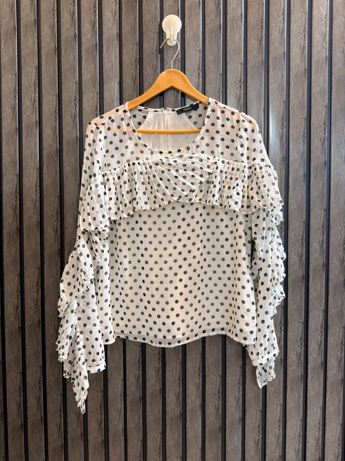 Chest 19   Length 23  Fabric Chiffon Women's Urban Full Sleeve Top