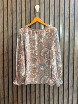 Chest 20   Length 24  Fabric Chiffon Women's Essential Full Sleeve Top