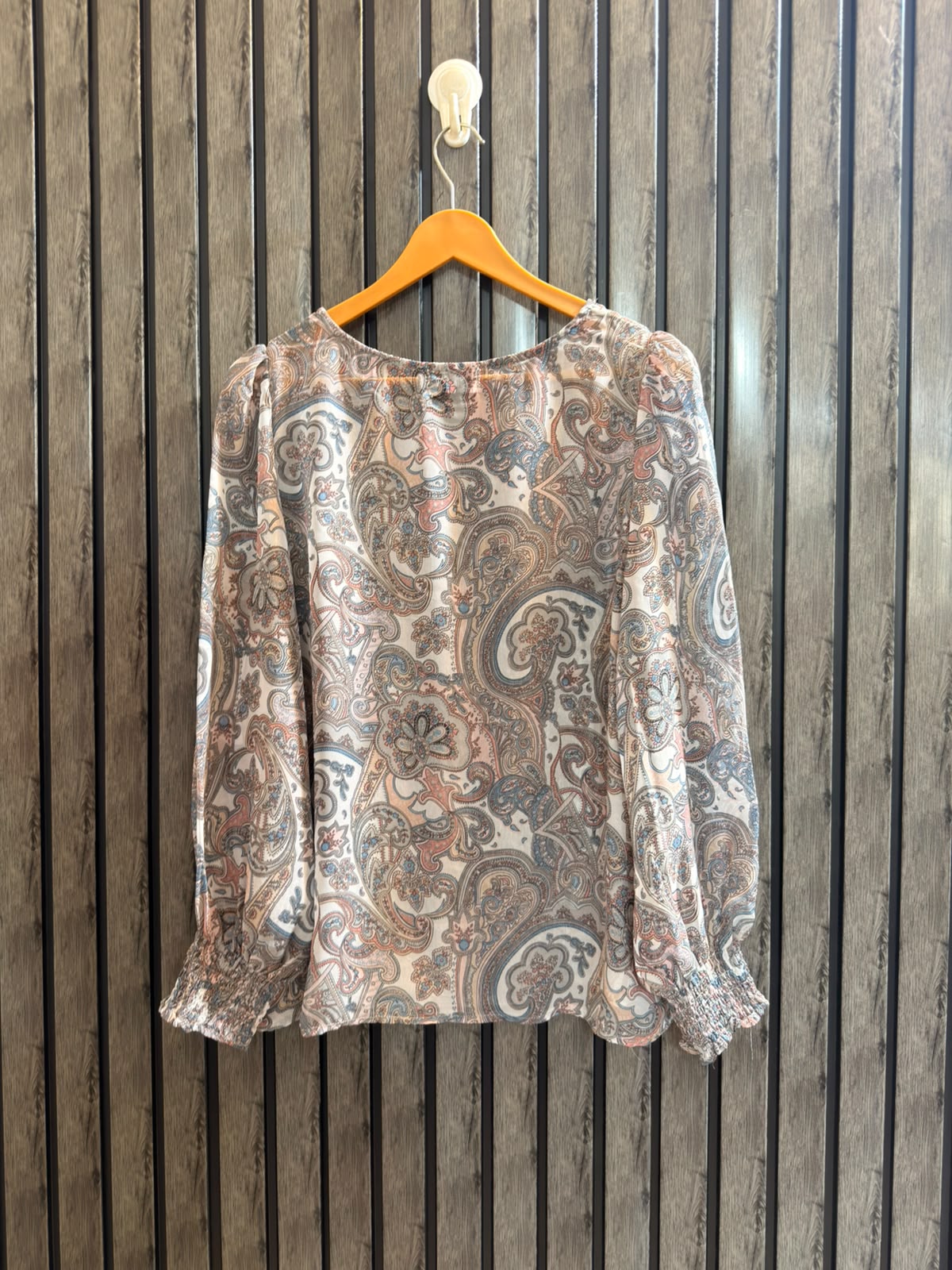 Chest 20   Length 24  Fabric Chiffon Women's Essential Full Sleeve Top