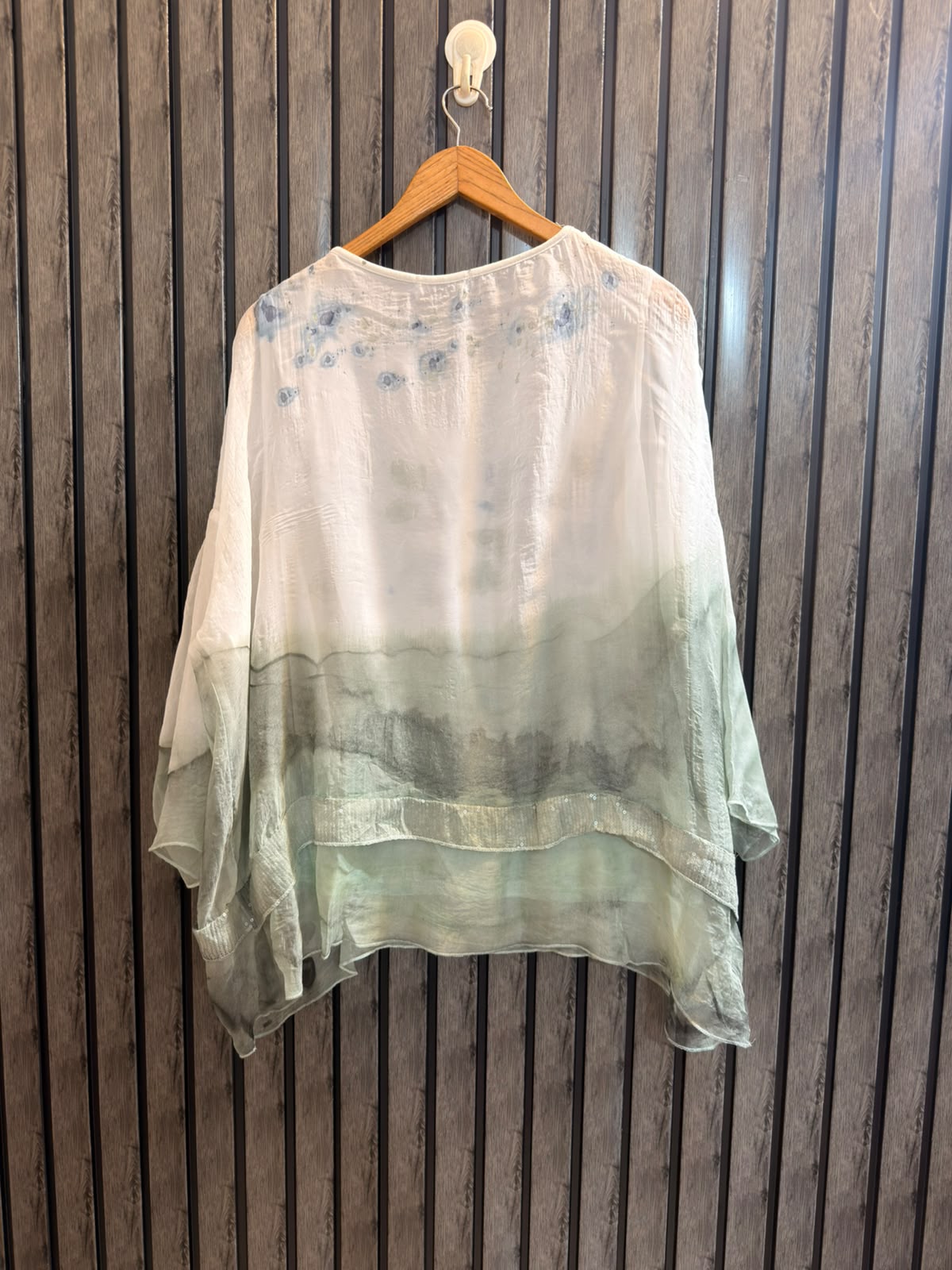 Chest Large  Baggy style  Length 27  Fabric Silk Women's Modern Full Sleeve Top