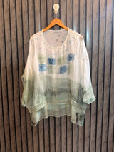 Chest Large  Baggy style  Length 27  Fabric Silk Women's Modern Full Sleeve Top