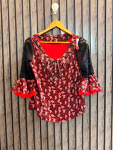 Chest 18  Length 23  Fabric Chiffon Women's Premium Daily Wear