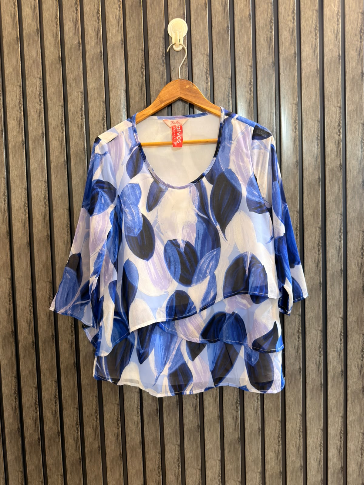 Chest 21  Length 26  Fabric Chiffon Women's Contemporary Daily Top