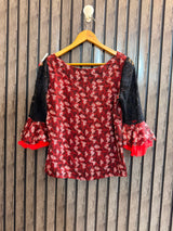 Chest 18  Length 23  Fabric Chiffon Women's Premium Daily Wear