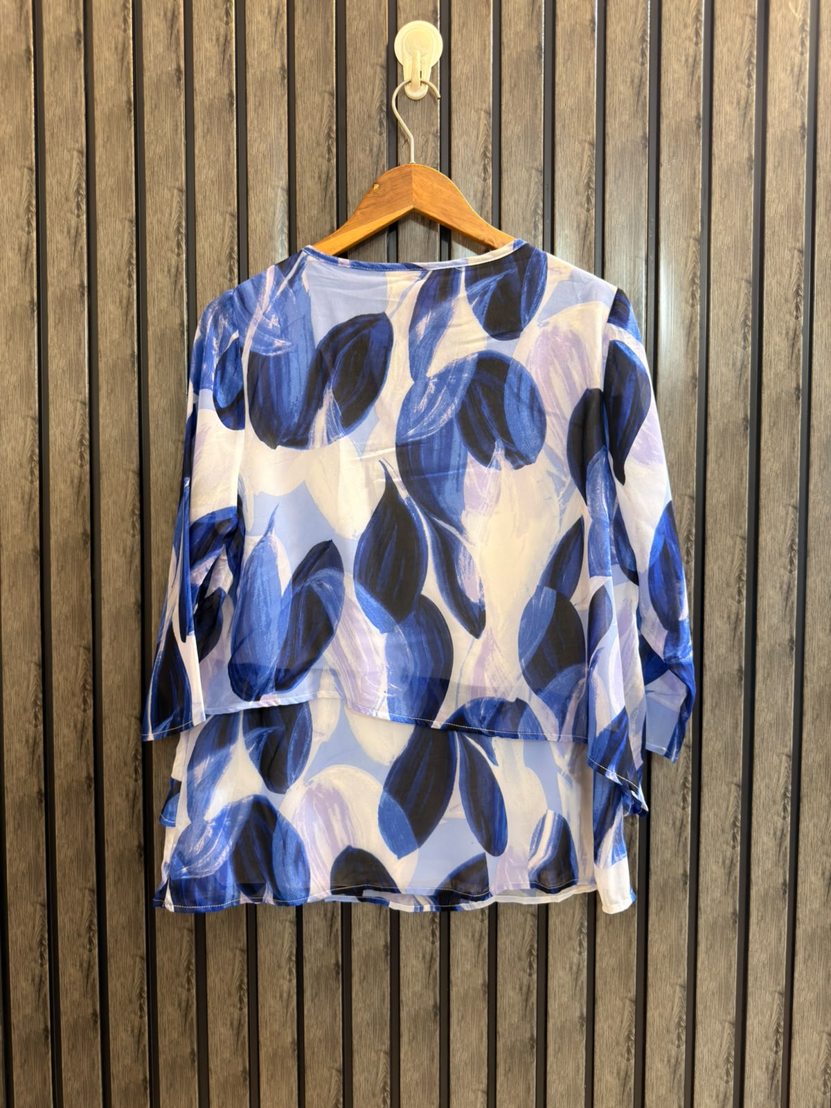 Chest 21  Length 26  Fabric Chiffon Women's Contemporary Daily Top