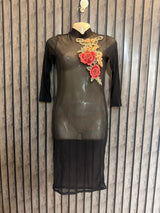 Chest 18  Length 37  Fabric Net Women’s Luxury Maxi Dress
