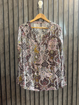 Chest 21   Length 28   Fabric linen Women's Smart Top