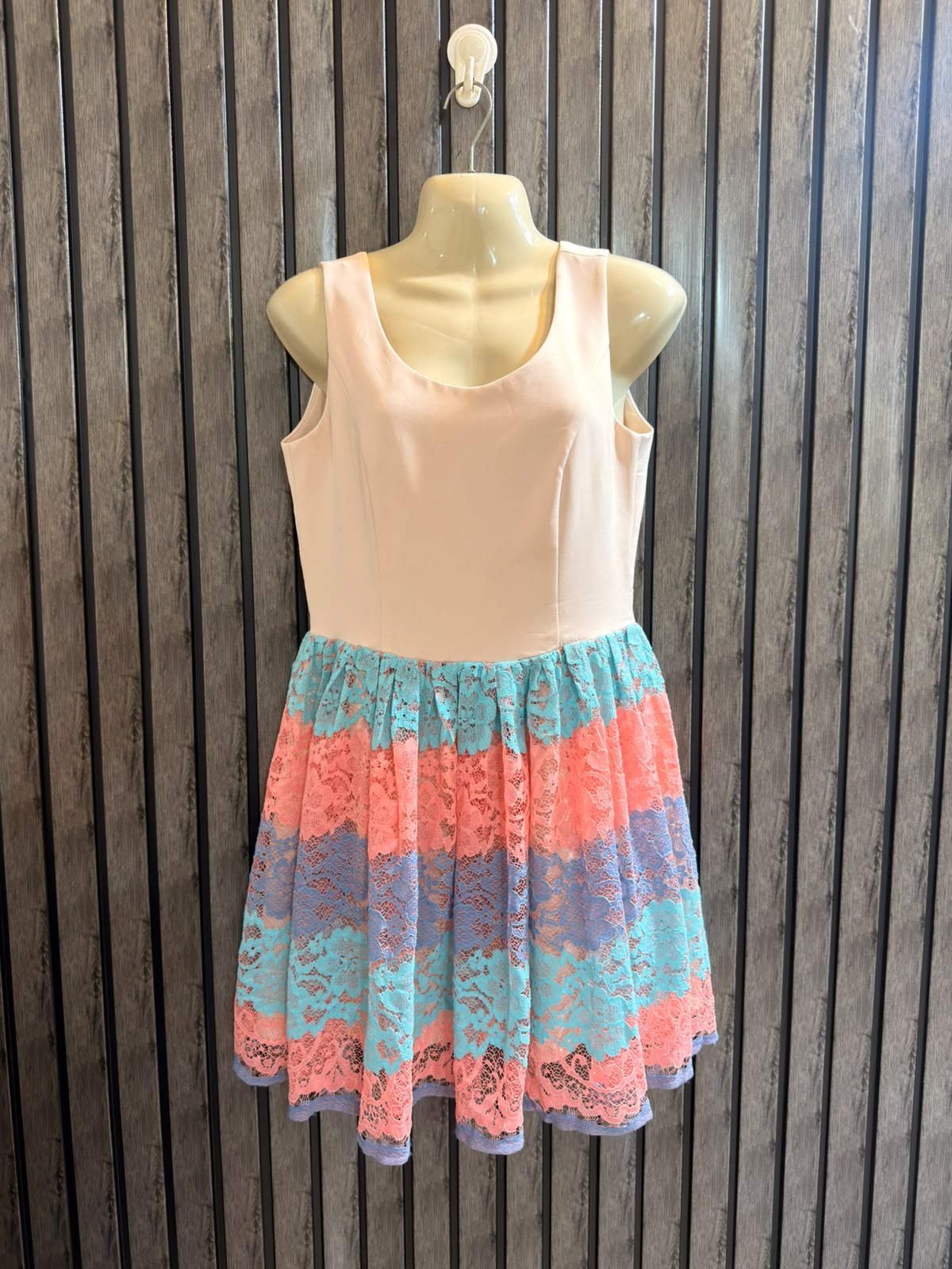 Chest 20  Lenght 32  Fabric Net and Silk Mini Dress for Women Shopping