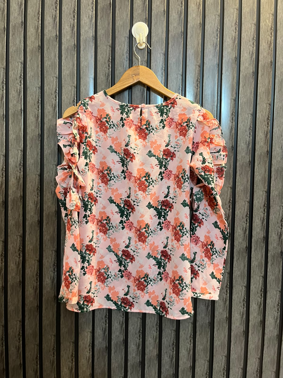 Chest 17  Lenght 24  Fabric chiffon Women’s Western Branded Full Sleeve Top