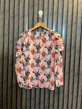 Chest 17  Lenght 24  Fabric chiffon Women’s Western Branded Full Sleeve Top
