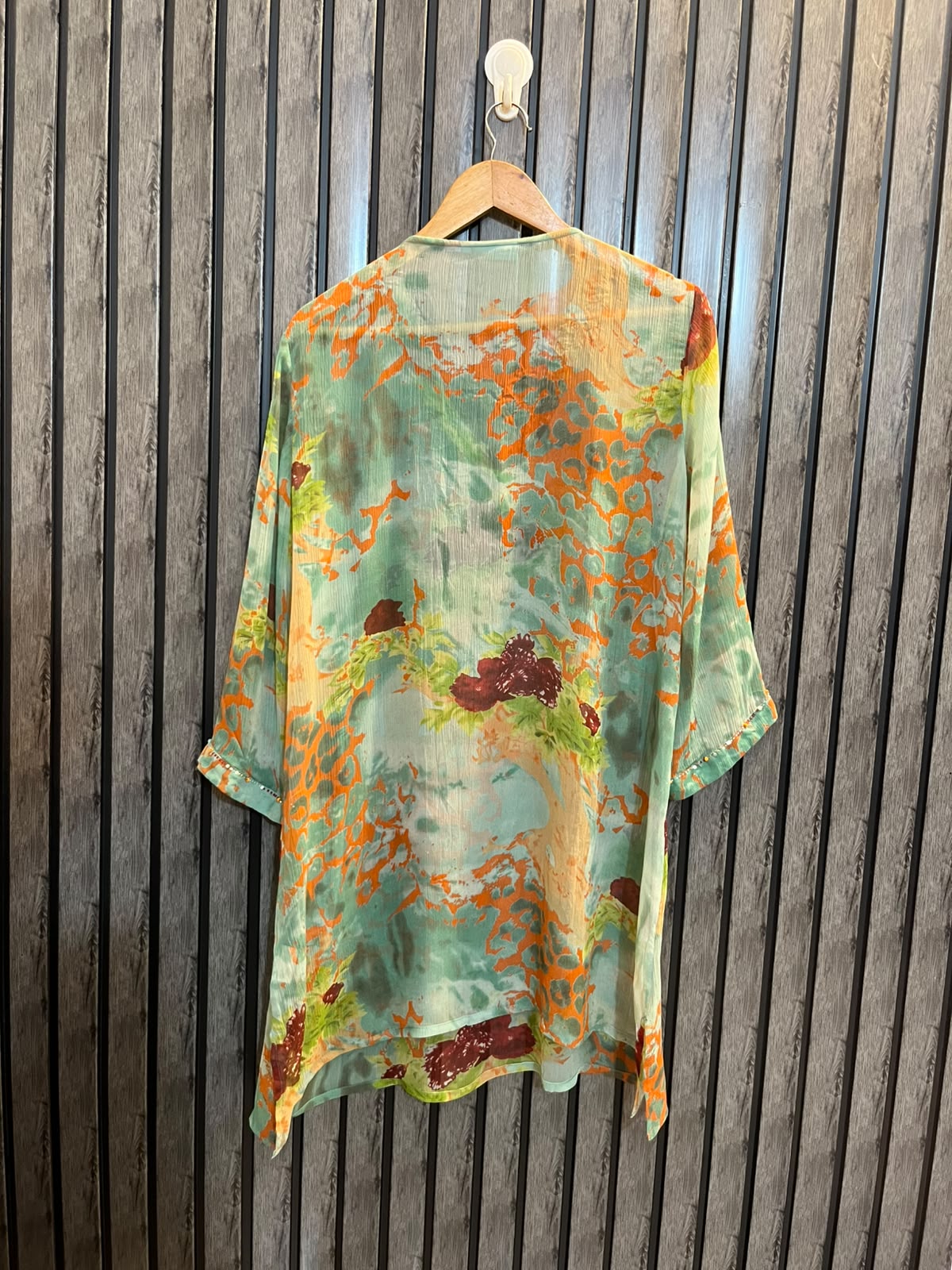 Chest 22  Lenght 36  Fabric chiffon Women’s Western Branded Full Sleeve Top